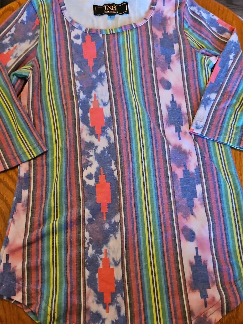 Lucky & Blessed SERAPE TIE DYE GIRLS BASIC TEE